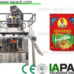 chips verpakking machine opstaan ​​zakje rits vuller sealer