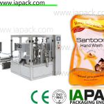 automatische zak-gegeven doypack verpakkingsmachine vloeistof en pasta verpakkingsmachine 380V 3-fase luchtdruk