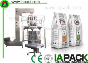 stabilo bag vffs verpakkingsmachine voor koffiebonen quad seal stabilo bagger